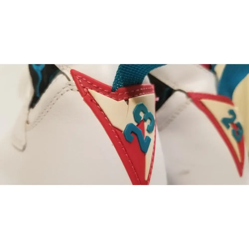 Nike Air Jordan VII 7 Retro White/Orion Blue-Black-Infrared 304775-105 Size 10